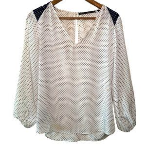 Zara Silky Polka Dot Blouse - S